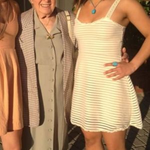 White/ nude free people dress